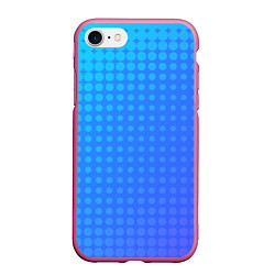 Чехол iPhone 7/8 матовый Blue gradient, цвет: 3D-малиновый