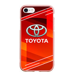Чехол iPhone 7/8 матовый Toyota Abstraction Sport, цвет: 3D-светло-розовый