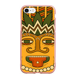 Чехол iPhone 7/8 матовый Polynesian tiki CHILLING, цвет: 3D-светло-розовый