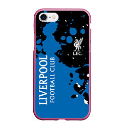 Чехол iPhone 7/8 матовый Liverpool Краска, цвет: 3D-малиновый