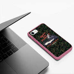 Чехол iPhone 7/8 матовый Рыболовный камуфляж, цвет: 3D-малиновый — фото 2