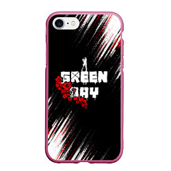 Чехол iPhone 7/8 матовый Green day - абстракция