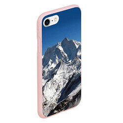 Чехол iPhone 7/8 матовый Канченджанга, Гималаи, 8 586 м, цвет: 3D-светло-розовый — фото 2