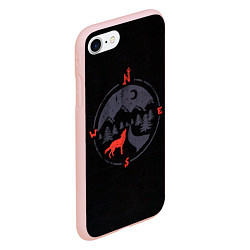 Чехол iPhone 7/8 матовый Зов Севера, цвет: 3D-светло-розовый — фото 2