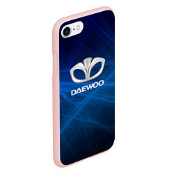 Чехол iPhone 7/8 матовый Daewoo - лучи, цвет: 3D-светло-розовый — фото 2