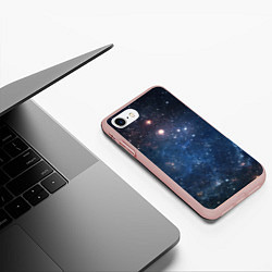 Чехол iPhone 7/8 матовый Молчаливый космос, цвет: 3D-светло-розовый — фото 2