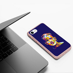 Чехол iPhone 7/8 матовый Lil Peep Арт, цвет: 3D-светло-розовый — фото 2