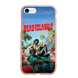Чехол iPhone 7/8 матовый Dead island 2 главный герой, цвет: 3D-светло-розовый