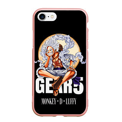 Чехол iPhone 7/8 матовый Монки Д Луффи 5 гир - One Piece, цвет: 3D-светло-розовый