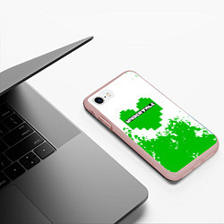 Чехол iPhone 7/8 матовый Undertale - краска, цвет: 3D-светло-розовый — фото 2