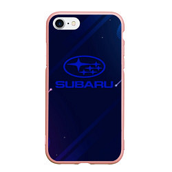 Чехол iPhone 7/8 матовый Subaru Абстракция неон