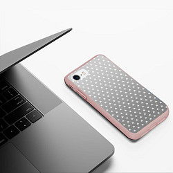 Чехол iPhone 7/8 матовый Кимоно Зеницу Агацума - Черно-белое, цвет: 3D-светло-розовый — фото 2