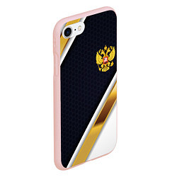 Чехол iPhone 7/8 матовый Gold and white Russia, цвет: 3D-светло-розовый — фото 2
