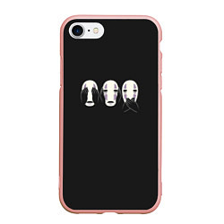 Чехол iPhone 7/8 матовый Каонаси-Безликий, цвет: 3D-светло-розовый