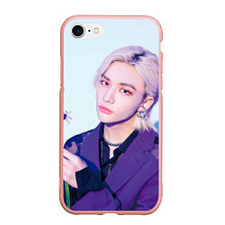 Чехол iPhone 7/8 матовый Stray Kids 2nd World Tour Maniac Hyunjin, цвет: 3D-светло-розовый