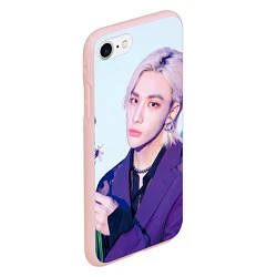 Чехол iPhone 7/8 матовый Stray Kids 2nd World Tour Maniac Hyunjin, цвет: 3D-светло-розовый — фото 2