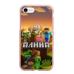 Чехол iPhone 7/8 матовый Алина Minecraftг