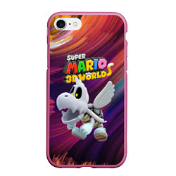 Чехол iPhone 7/8 матовый Dry Bones - Super Mario 3D World - Nintendo, цвет: 3D-малиновый