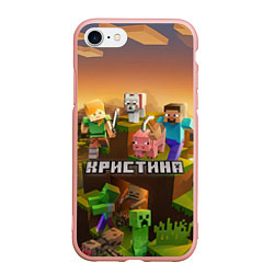 Чехол iPhone 7/8 матовый Кристина Minecraft