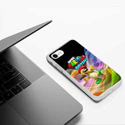 Чехол iPhone 7/8 матовый Super Mario Odyssey - Hero turtle Koopa Troopa, цвет: 3D-белый — фото 2
