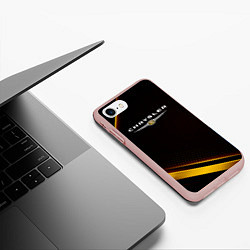 Чехол iPhone 7/8 матовый Chrysler Абстракция, цвет: 3D-светло-розовый — фото 2