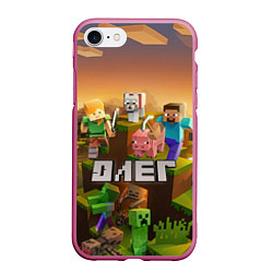 Чехол iPhone 7/8 матовый Олег Minecraft