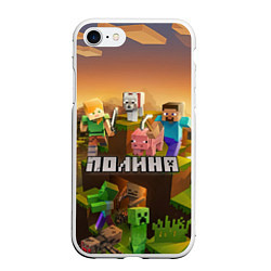 Чехол iPhone 7/8 матовый Полина Minecraft