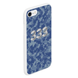 Чехол iPhone 7/8 матовый Армейский камуфляж 333, цвет: 3D-белый — фото 2