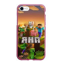 Чехол iPhone 7/8 матовый Яна Minecraft