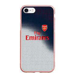 Чехол iPhone 7/8 матовый Arsenal logo абстракция, цвет: 3D-светло-розовый