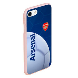 Чехол iPhone 7/8 матовый Arsenal Мяч, цвет: 3D-светло-розовый — фото 2
