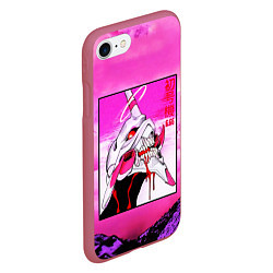 Чехол iPhone 7/8 матовый Neon Genesis Evangelion: Eva 01, цвет: 3D-малиновый — фото 2