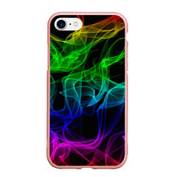 Чехол iPhone 7/8 матовый Разноцветный неоновый дым