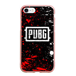 Чехол iPhone 7/8 матовый PUBG white grunge