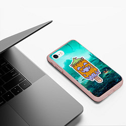 Чехол iPhone 7/8 матовый Мороженое - тыква, цвет: 3D-светло-розовый — фото 2