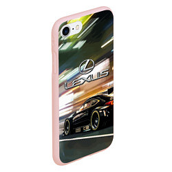 Чехол iPhone 7/8 матовый Lexus - скорость режим, цвет: 3D-светло-розовый — фото 2