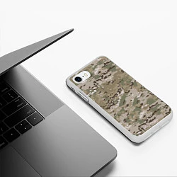 Чехол iPhone 7/8 матовый Мультикам камуфляж, цвет: 3D-белый — фото 2