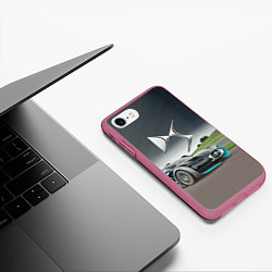 Чехол iPhone 7/8 матовый Citroen DS Spirit - скоростной режим, цвет: 3D-малиновый — фото 2