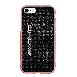 Чехол iPhone 7/8 матовый AMG - pattern - minimalism, цвет: 3D-светло-розовый