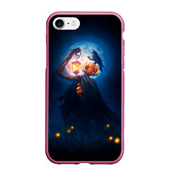Чехол iPhone 7/8 матовый Scarecrow, цвет: 3D-малиновый