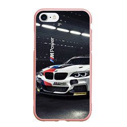 Чехол iPhone 7/8 матовый BMW M 240 i racing - Motorsport, цвет: 3D-светло-розовый