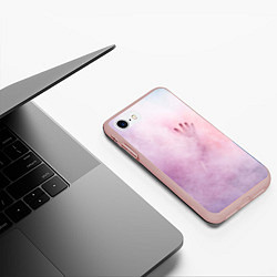 Чехол iPhone 7/8 матовый Изнутри, цвет: 3D-светло-розовый — фото 2
