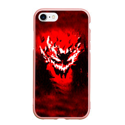 Чехол iPhone 7/8 матовый SHADOW FIEND PHONK ZXC, цвет: 3D-светло-розовый