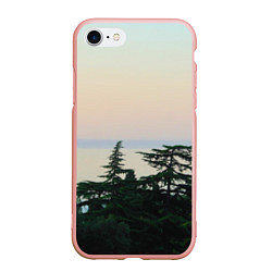 Чехол iPhone 7/8 матовый Мягкий рассвет, цвет: 3D-светло-розовый