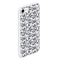Чехол iPhone 7/8 матовый Камуфляж зимний мелкий, цвет: 3D-белый — фото 2