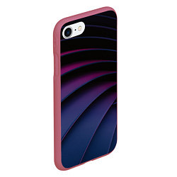 Чехол iPhone 7/8 матовый Спиральные тёмные пластины, цвет: 3D-малиновый — фото 2