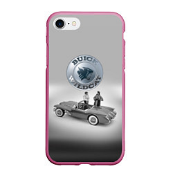 Чехол iPhone 7/8 матовый Buick Wildcat - cabriolet - Retro, цвет: 3D-малиновый