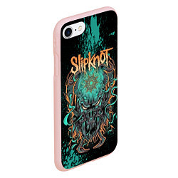 Чехол iPhone 7/8 матовый Slipknot monster, цвет: 3D-светло-розовый — фото 2