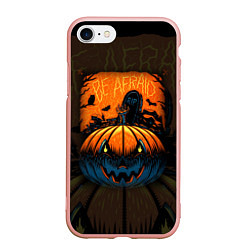 Чехол iPhone 7/8 матовый Scary Halloween Хэллоуин, цвет: 3D-светло-розовый