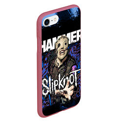 Чехол iPhone 7/8 матовый Slipknot hammer blue, цвет: 3D-малиновый — фото 2